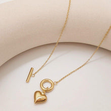Load image into Gallery viewer, GOLD-TONE HEART Toggle Necklace - MYDEWI
