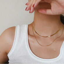 Load image into Gallery viewer, SNAKE CHAIN Double Layered Necklace - MYDEWI
