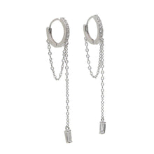 Load image into Gallery viewer, TASSEL Crystal Hoops Chain Earrings - MYDEWI
