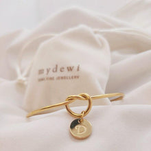 Load image into Gallery viewer, INFINITY KNOT Bangle Initial Charm (A-Z) - MYDEWI

