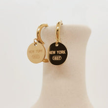 Load image into Gallery viewer, NEW YORK 1837 Dangle Huggie Hoops - MYDEWI