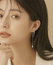 Load image into Gallery viewer, TASSEL Crystal Hoops Chain Earrings - MYDEWI