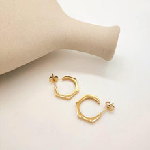 Load image into Gallery viewer, MINIMALIST HEXAGON Hoops - MYDEWI