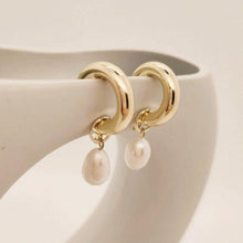 Load image into Gallery viewer, BERING Pearl Hoops - MYDEWI