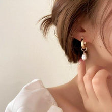 Load image into Gallery viewer, BERING Pearl Hoops - MYDEWI