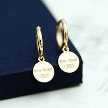 Load image into Gallery viewer, NEW YORK 1837 Dangle Huggie Hoops - MYDEWI