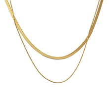 Load image into Gallery viewer, SNAKE CHAIN Double Layered Necklace - MYDEWI