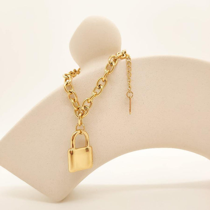 PADLOCK Gold Bracelet - MYDEWI