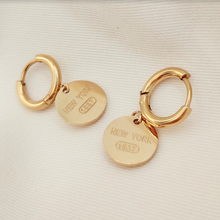 Load image into Gallery viewer, NEW YORK 1837 Dangle Huggie Hoops - MYDEWI