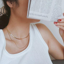 Load image into Gallery viewer, SNAKE CHAIN Double Layered Necklace - MYDEWI